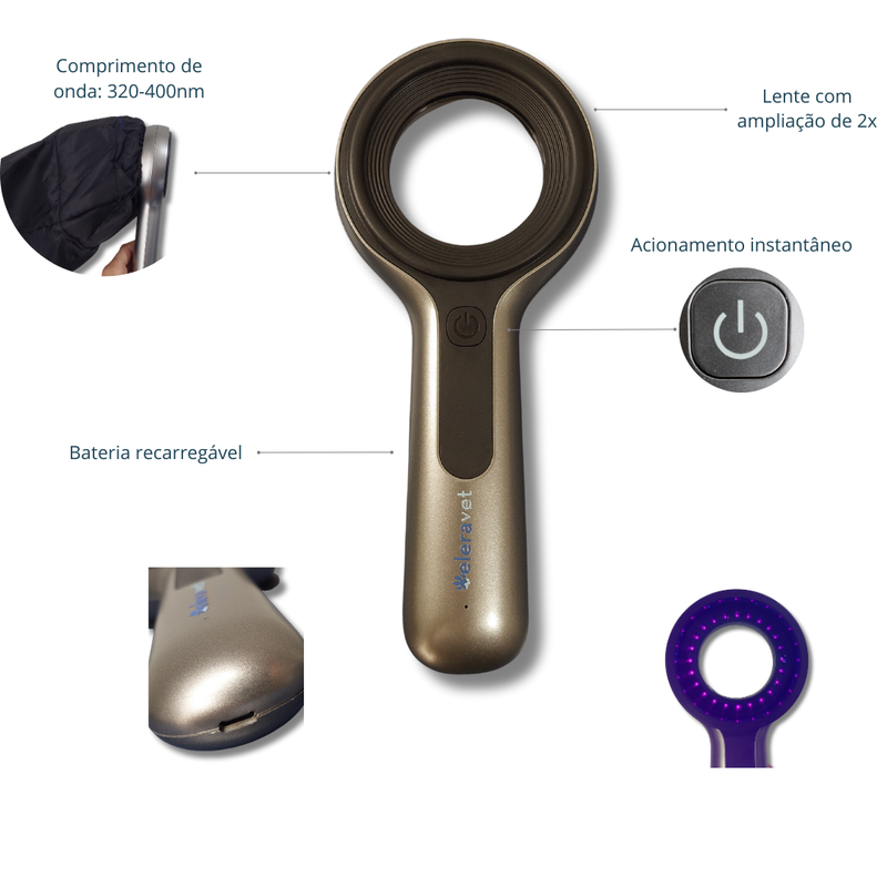 Lâmpada de Wood EV-LW2 Veterinária