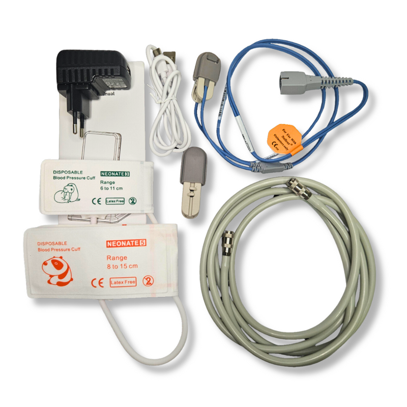 Kit Monitor Multiparamétrico Portátil Touch Recarregável EM-MM4 1Veterinário