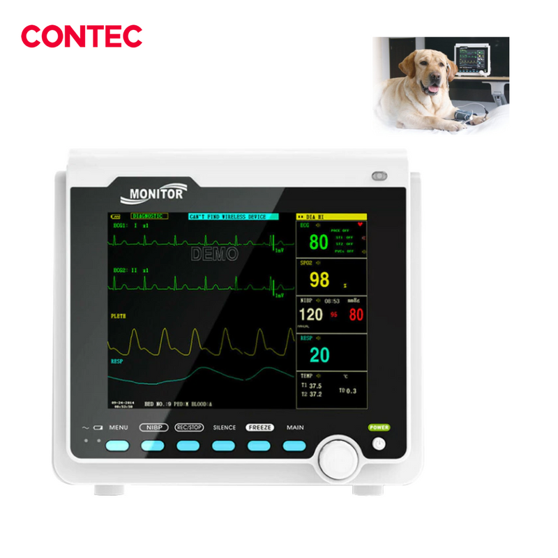 Monitor de Sinais Vitais 8" Contec CMS6000 Veterinário