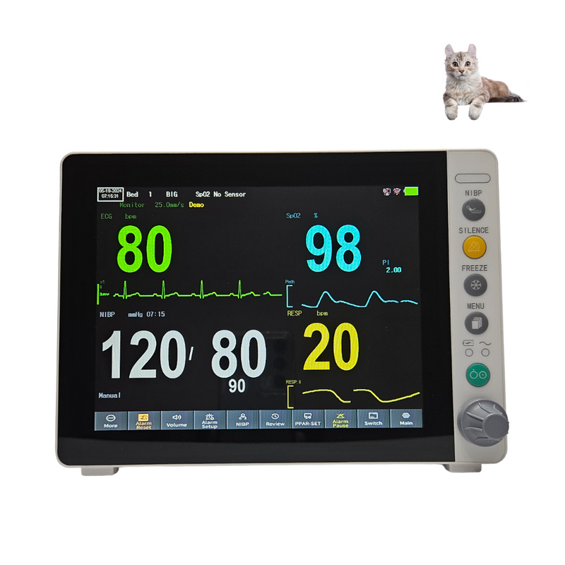 Monitor Multiparamétrico 8" EM-MM8 Veterinário