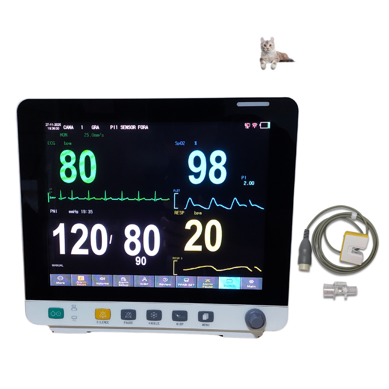 Monitor Multiparamétrico 12" EV-MM12 Veterinário