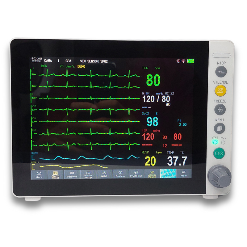 Monitor Multiparamétrico 8" EM-MM8 Veterinário