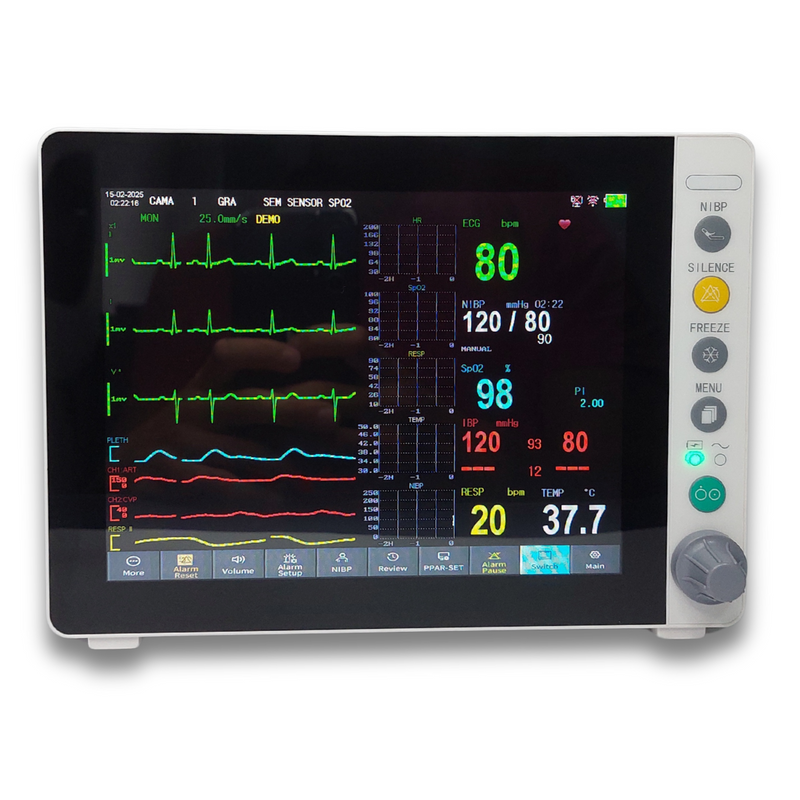 Monitor Multiparamétrico 8" EM-MM8 Veterinário