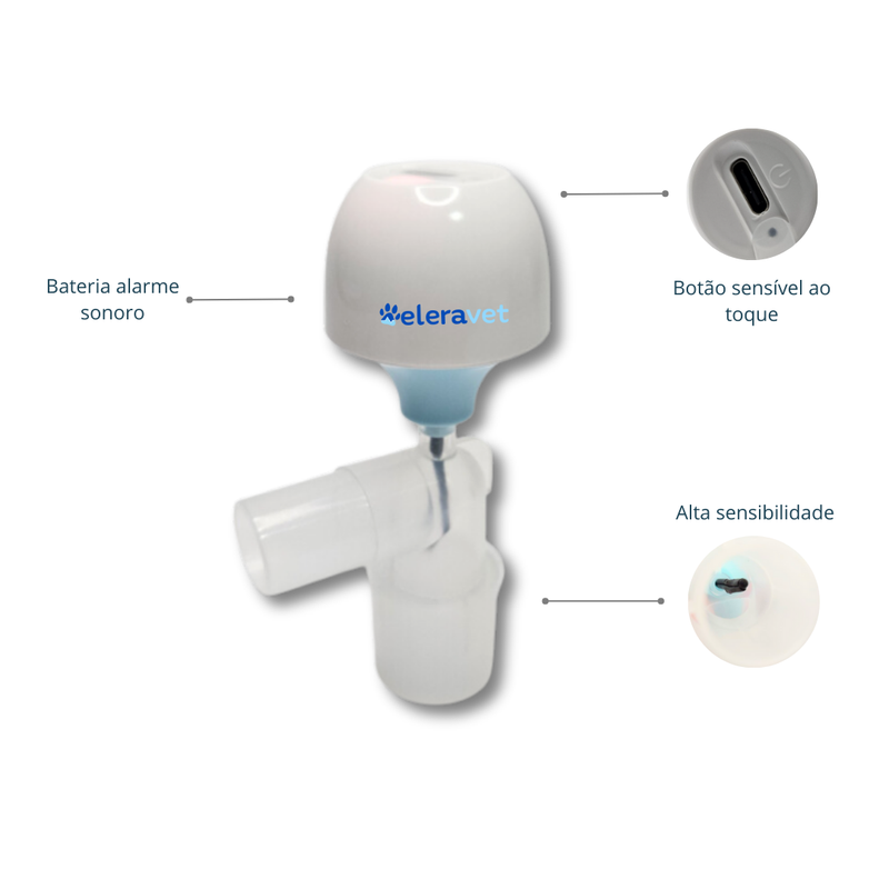 Monitor de Apneia Anestesia Recarregável EV-MA1 Veterinário