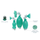 Reanimador Manual de Silicone EV-RM2 Veterinário
