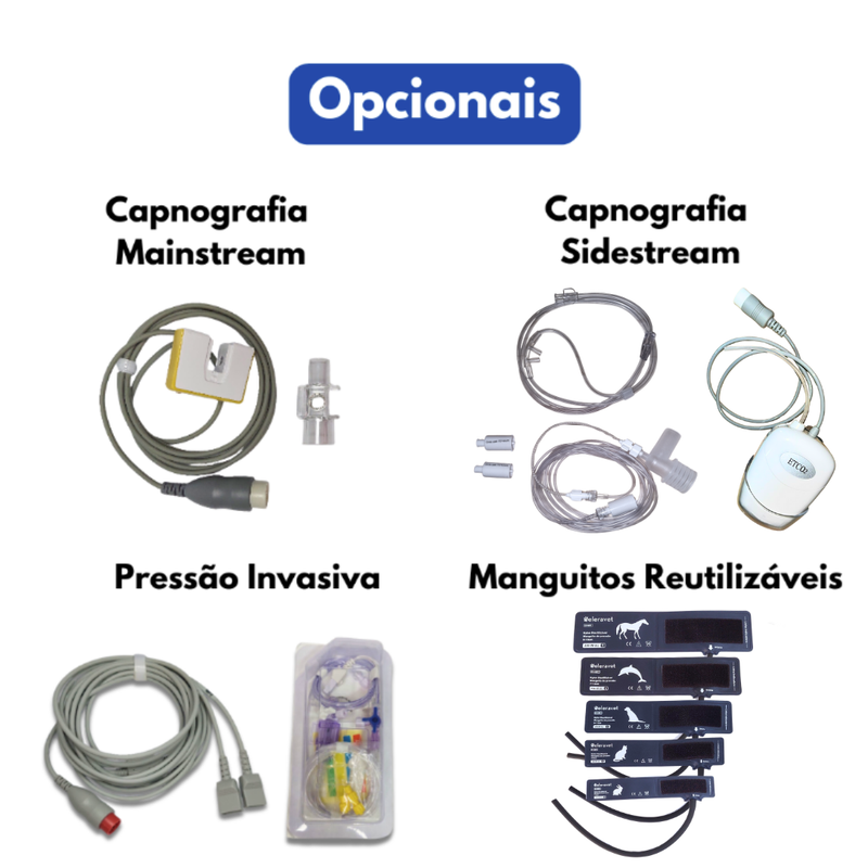 Monitor Multiparamétrico 12" EV-MM12 Veterinário