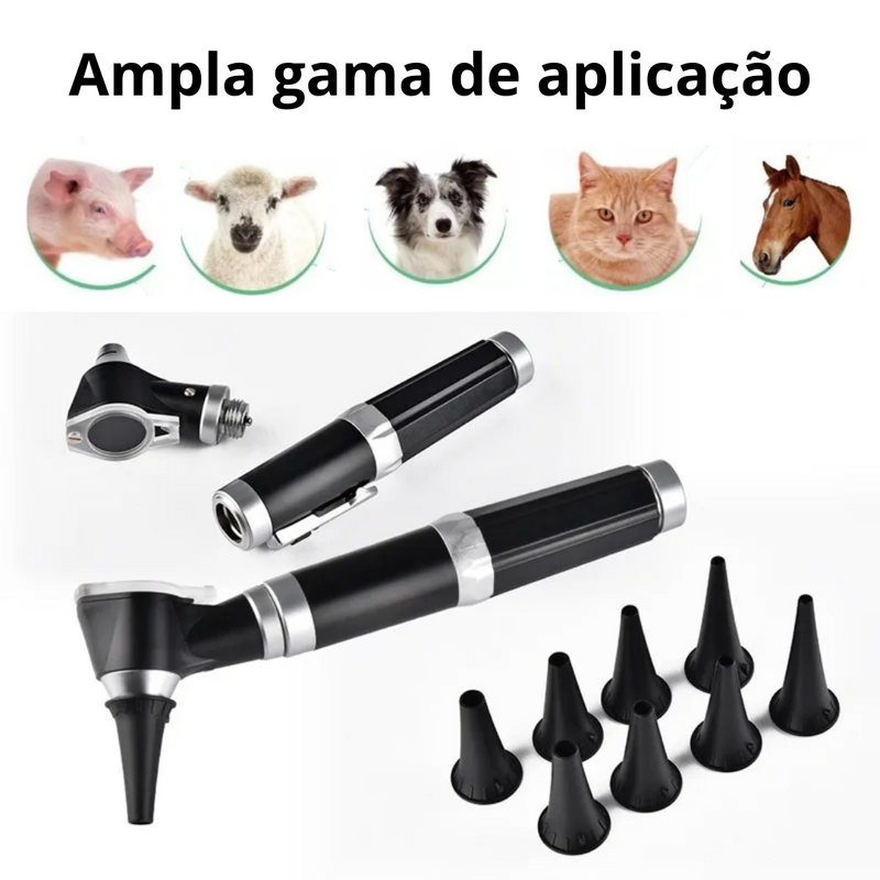 Otoscópio de Led 3X Veterinário