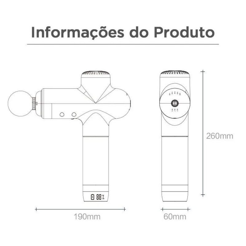 Pistola Massageadora Booster Lightsaber 24V