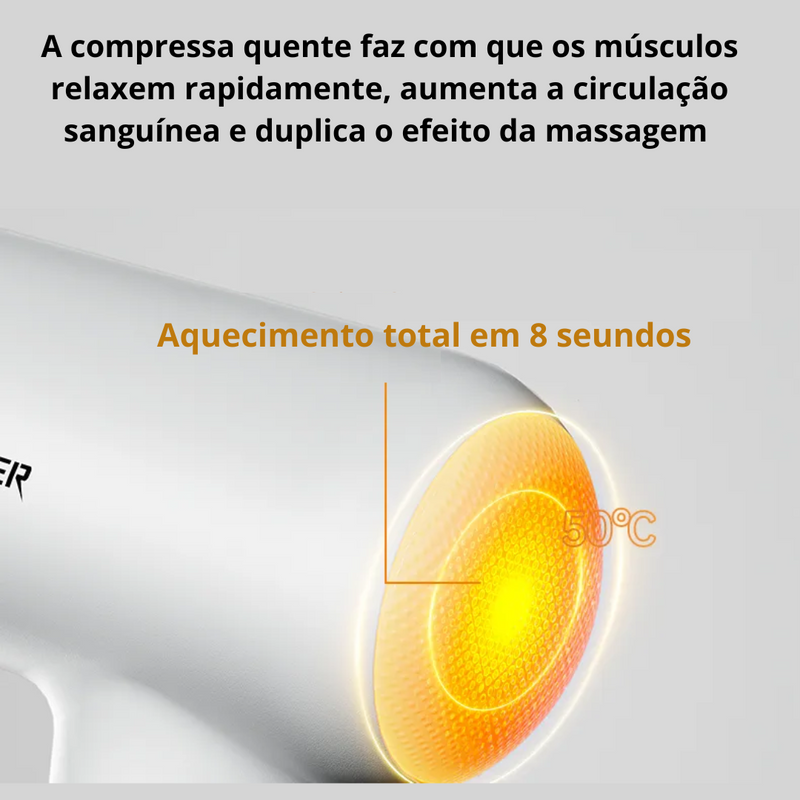 Pistola Massageadora Com Aquecimento Booster Mini V3