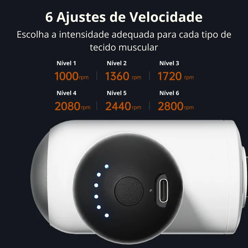 Pistola Massageadora Com Aquecimento Booster Mini V3