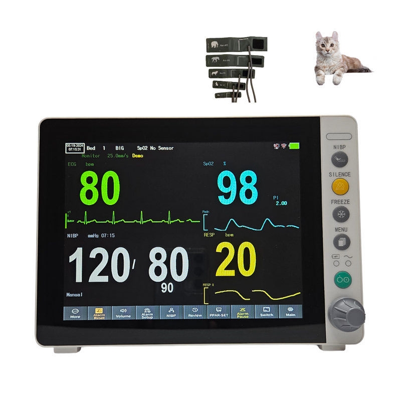 Monitor Multiparamétrico 8" Mdk Med KM8A Veterinário