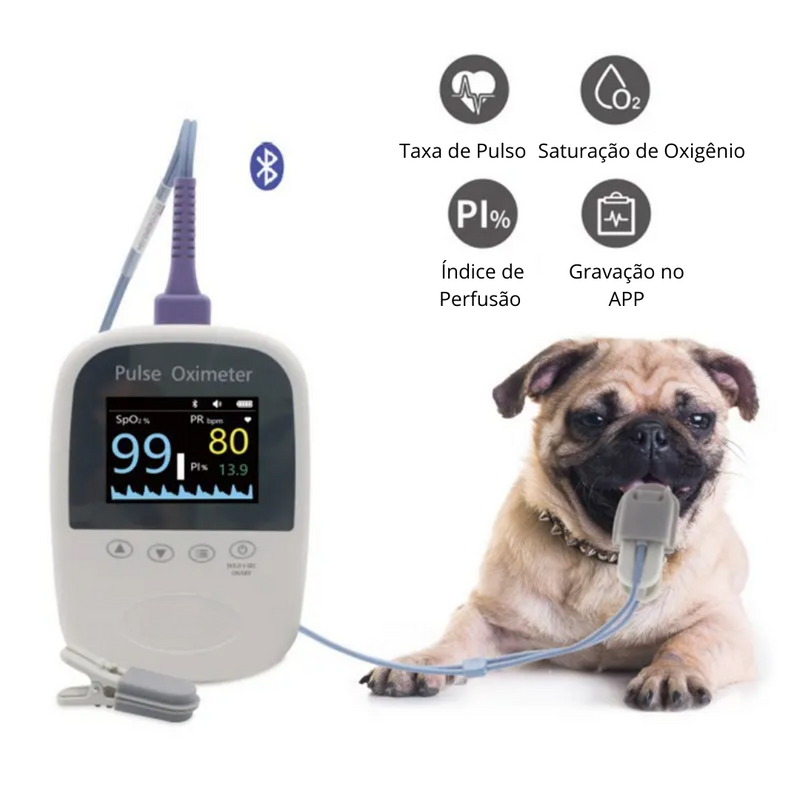 Oxímetro de Pulso Portátil EM-BM1000A-I Veterinário 5