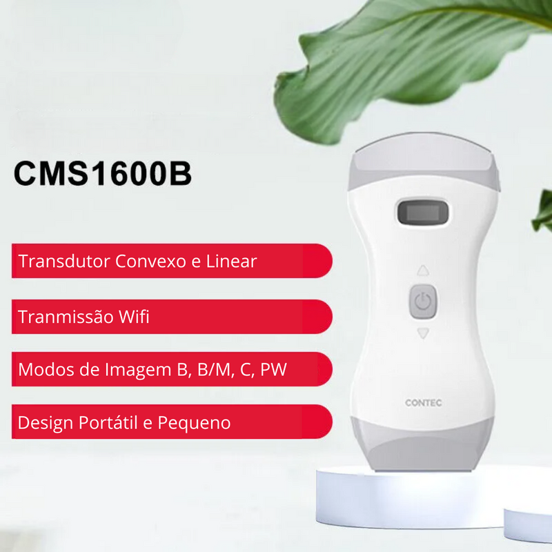 Ultrassom Portátil Colorido Wifi Contec CMS1600B